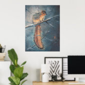 シャロン・シャーペの冬のリス ポスター (ホームオフィス)