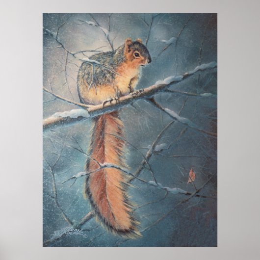 シャロン・シャーペの冬のリス ポスター (正面)
