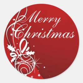 シャロン・シャーペの赤いクリスマス ラウンドシール