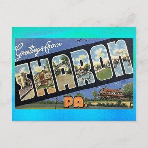 シャロン、ペンシルバニア州ヴィンテージ旅行はがき ポストカード