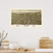 シャロン， PAパノラママップ – 1901 ポスター (キッチン)