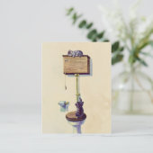 シャロンSHARPEによる水洗便器の昼寝 ポストカード (スタンド正面)