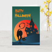 シャロンSHARPE著お化け屋敷及び黒猫 カード (黄色い花)