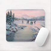 シャロンSHARPE著アイススケート及び雪片 マウスパッド (マウス)