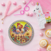 シャロンSHARPE著オンドリ ペーパープレート (パーティー)