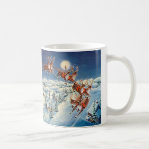 シャロンSHARPE著サンタ及びそり コーヒーマグカップ