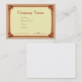 シャロンSHARPE著バラ及びフレーム 名刺 (正面/裏面)