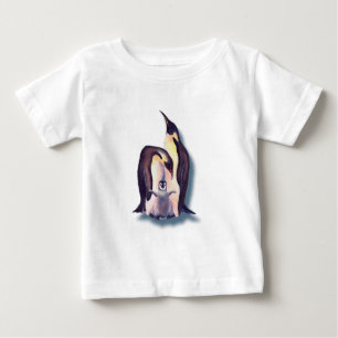 シャロンSHARPE著ペンギン家族 ベビーTシャツ