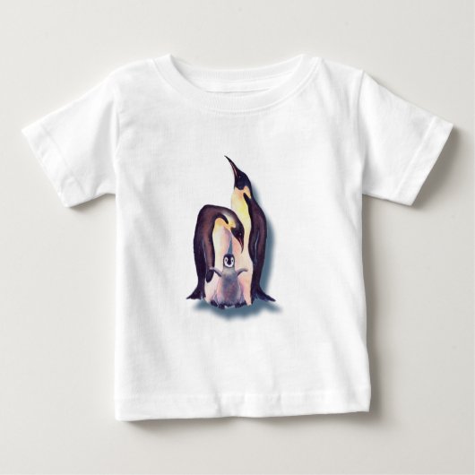 シャロンSHARPE著ペンギン家族 ベビーTシャツ (正面)