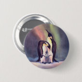 シャロンSHARPE著ペンギン家族 缶バッジ (正面&裏面)