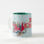 シャロンSHARPE著メリークリスマスのコップ ツートーンマグカップ (正面左)