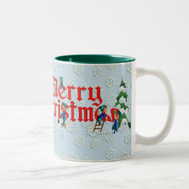 シャロンSHARPE著メリークリスマスのコップ ツートーンマグカップ