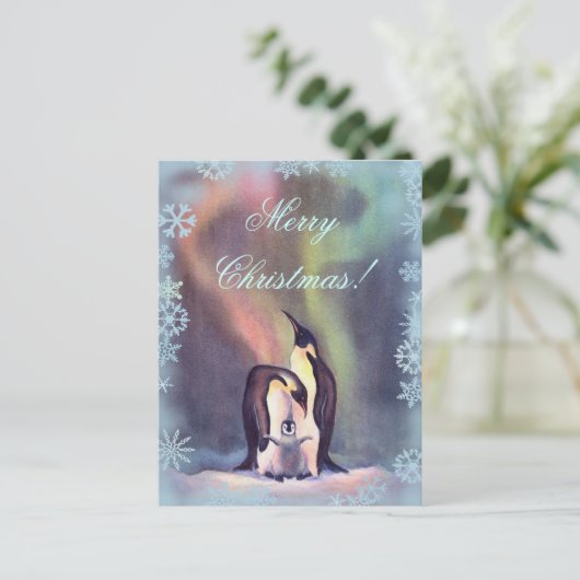 シャロンSHARPE著メリークリスマスのペンギン シーズンポストカード (スタンド正面)