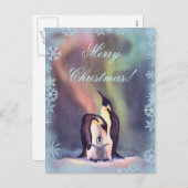 シャロンSHARPE著メリークリスマスのペンギン シーズンポストカード (正面/裏面)