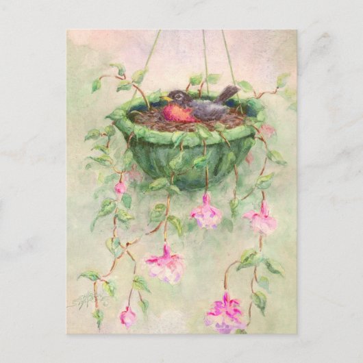 シャロンSHARPE著ロビンの巣 ポストカード (正面)