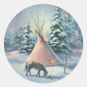 シャロンSHARPE著冬のAPPALOOSAのTIPI ラウンドシール