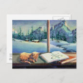 シャロンSHARPE著土台の子ネコ ポストカード (正面/裏面)