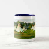 シャロンSHARPE著夏のTIPIのキャンプ ツートーンマグカップ (中央)