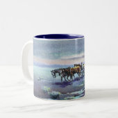 シャロンSHARPE著夕方の駅馬車 ツートーンマグカップ (正面左)