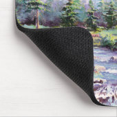 シャロンSHARPE著山の丸太小屋 マウスパッド (コーナー)