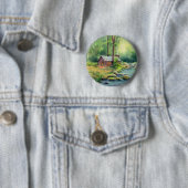 シャロンSHARPE著森の暖かい小屋 缶バッジ (インサイチュ)