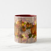 シャロンSHARPE著秋カボチャ葉 ツートーンマグカップ (中央)