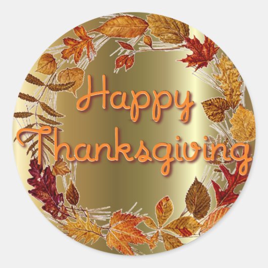 シャロンSHARPE著紅葉のリース ラウンドシール (正面)