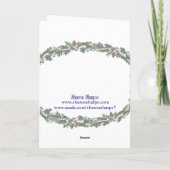 シャロンSHARPE著聖歌隊、ランプ及びリース シーズンカード (裏面)