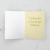 シャロンSHARPE著誕生日のGOLDFINCHそしてヒマワリ カード (内部)