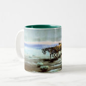 シャロンSHARPE著雨の駅馬車 ツートーンマグカップ (正面左)