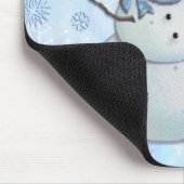 シャロンSHARPE著雪だるま、スカーフ及び雪の帽子 マウスパッド (コーナー)