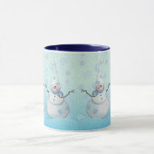 シャロンSHARPE著雪だるま、スカーフ及び雪の帽子 マグカップ (中央)