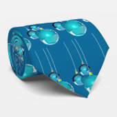 シャロンSHARPE著青いクリスマスの球 ネクタイ (ロール)