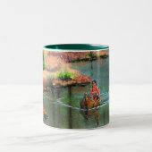 シャロンSHARPE著静かなカヌー ツートーンマグカップ (中央)