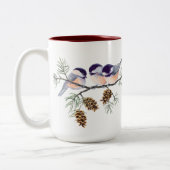 シャロンSHARPE著3つの《鳥》アメリカゴガラ及び円錐形 ツートーンマグカップ (左)