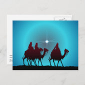 シャロンSHARPE著3つのWISEMEN及び星 シーズンポストカード (正面/裏面)