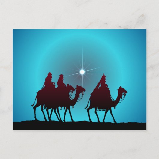 シャロンSHARPE著3つのWISEMEN及び星 シーズンポストカード (正面)