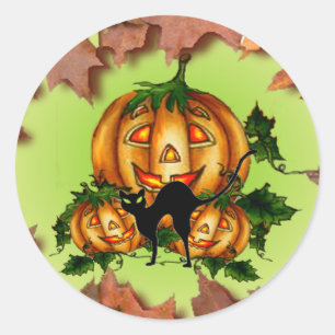シャロンSHARPE著JACK-O-LANTERNS ラウンドシール