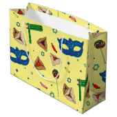 シャローチマノパーソナライズされたット黄 ラージペーパーバッグ (裏面アングル)