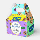 シャローチマノパーソナライズされた- カラフル フェイバーボックス (正面サイド)