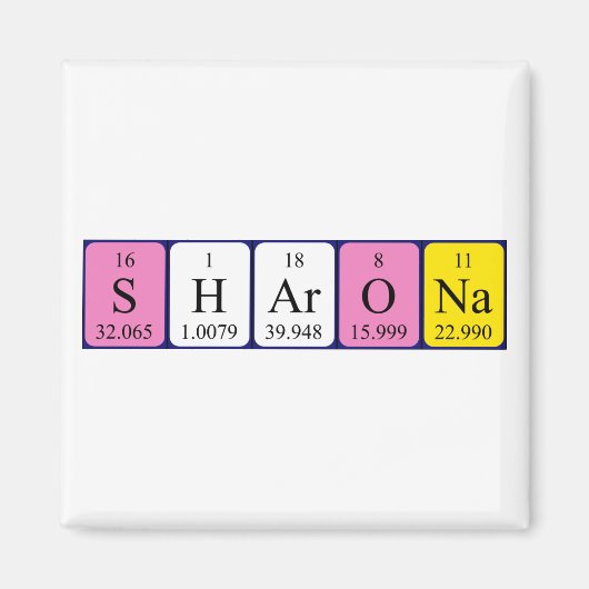シャローナ周期表名磁石 マグネット (正面)