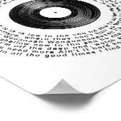 シャロービニールレコードソングリリックウォールアートプリント ポスター (角)
