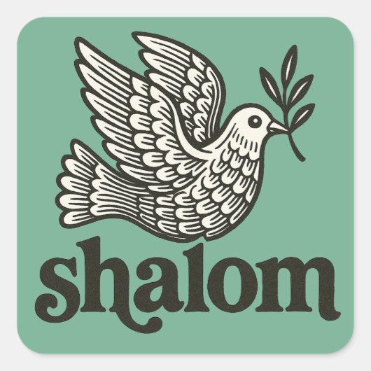 シャローム鳩平和地球 スクエアシール (正面)