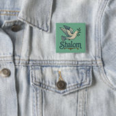 シャローム鳩平和地球 缶バッジ (インサイチュ)
