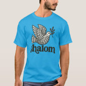 シャローム鳩平和地球 Tシャツ (正面)