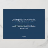 シャローム ボールド タイポグラフィー ハヌカ 祝賀写真 箔シーズンカード (裏面)