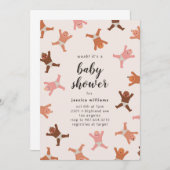 シャワおもしろいーベビー男女兼用 招待状 (正面/裏面)