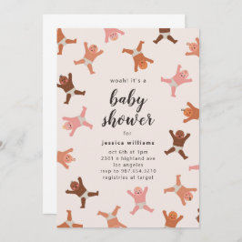 シャワおもしろいーベビー男女兼用 招待状