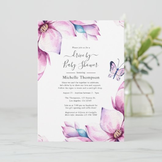 シャワお洒落ーでピンクのマグノリアス 招待状 (スタンド正面)