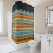 シャワアステカストライプーカーテン シャワーカーテン (インサイチュ)